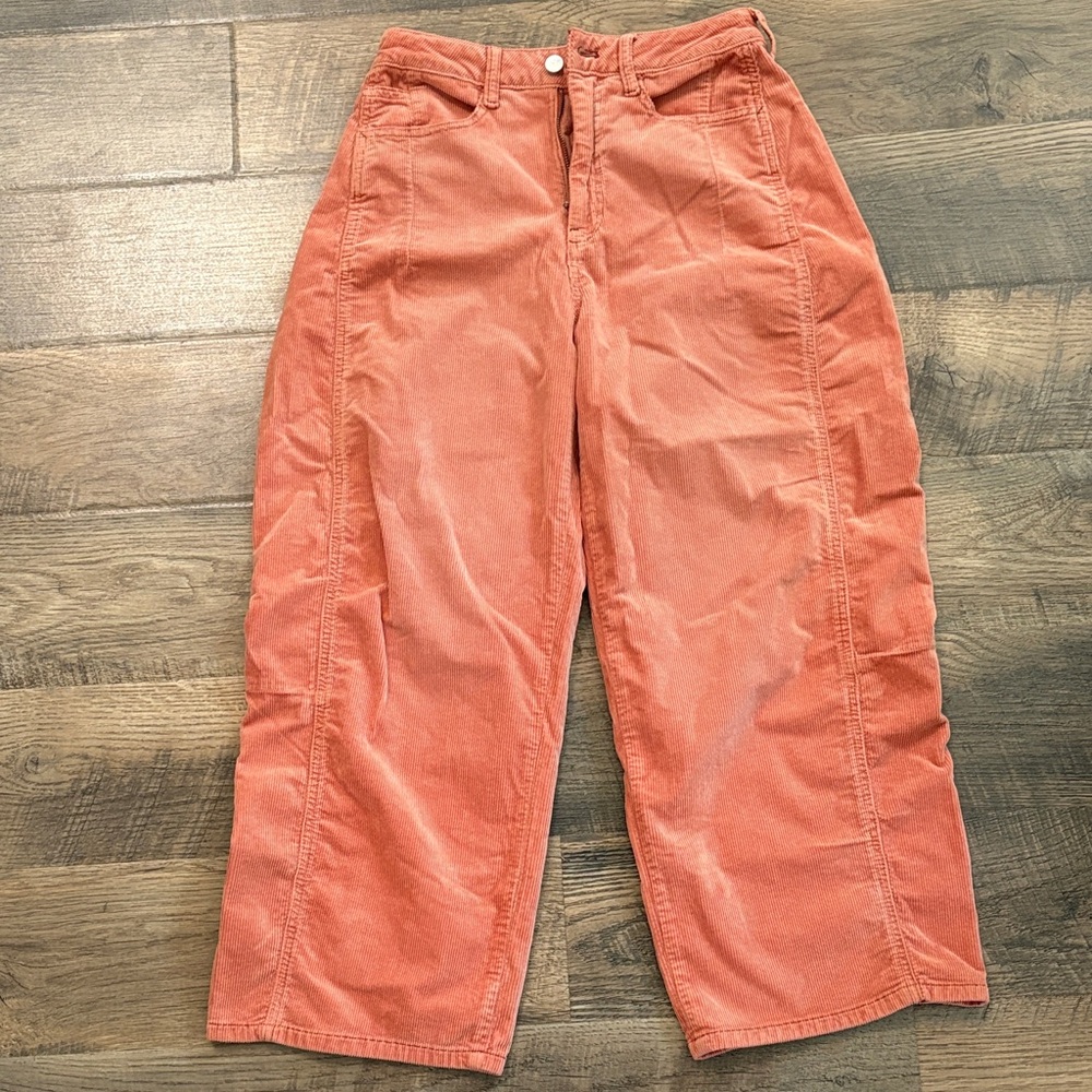 Pilcro Pink Corduroy Trousers